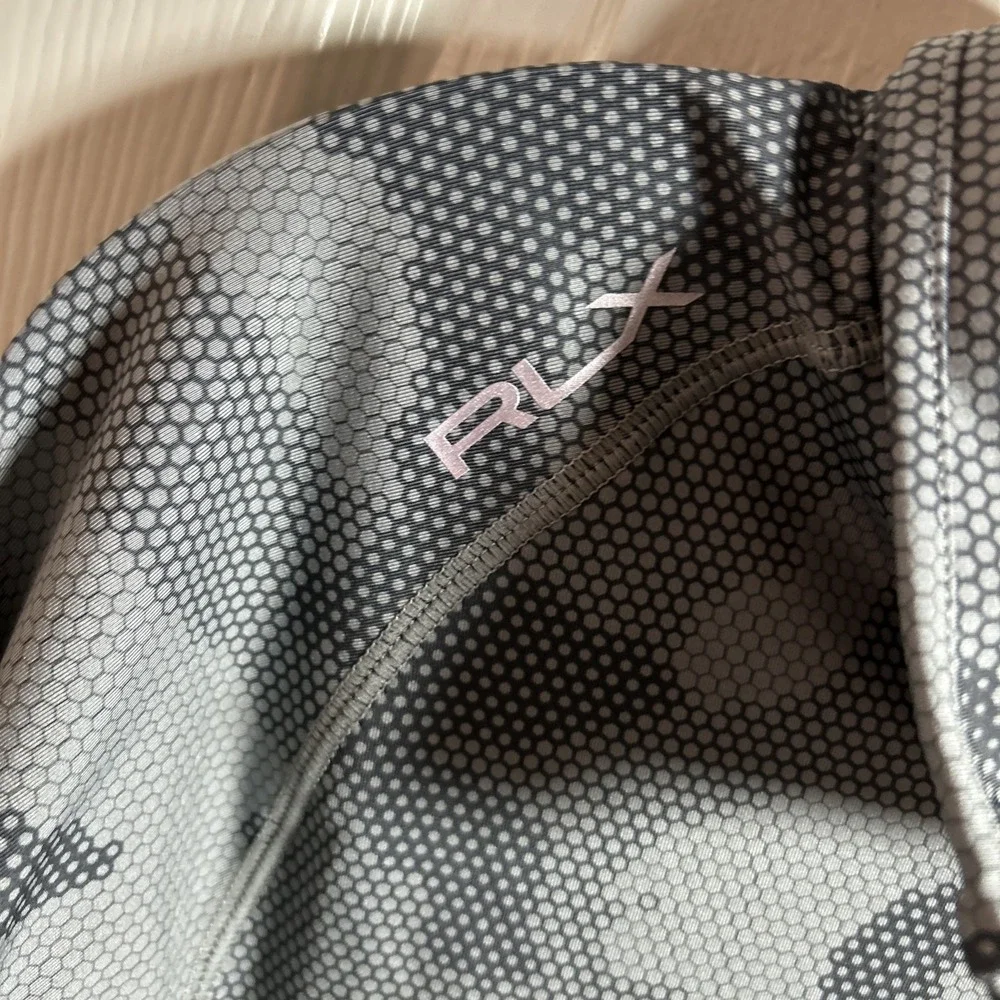 Ralph Lauren 1/4 Zip Pullover Jacket Gray/Pink M Fallen Oak Golf‎ Wicking
